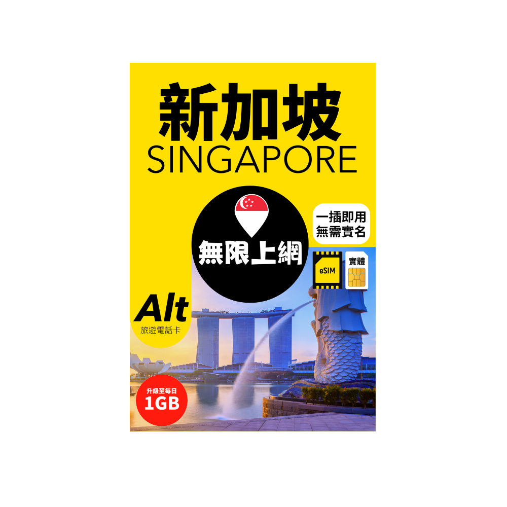Alt 新加坡 無限上網卡