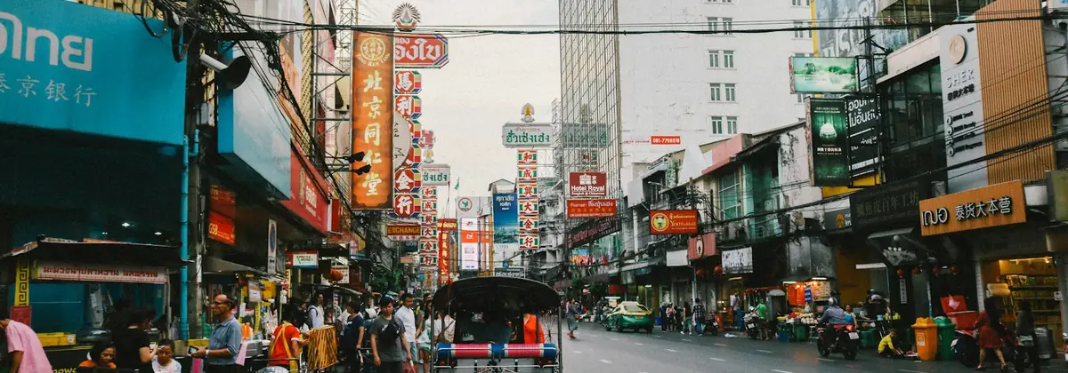 Vilkas katu Bangokin Chinatownissa